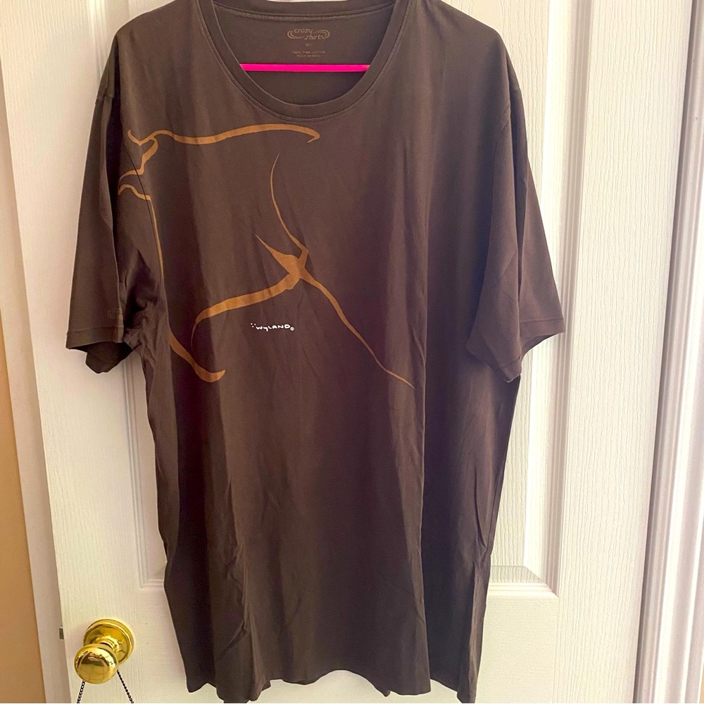Crazy shirt manatee by wyland xx-large 24”pit to pit dark brown